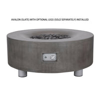 Thumbnail for PyroMania Fire - Avalon Round Concrete Fire Pit Table - Fire Pit Stock