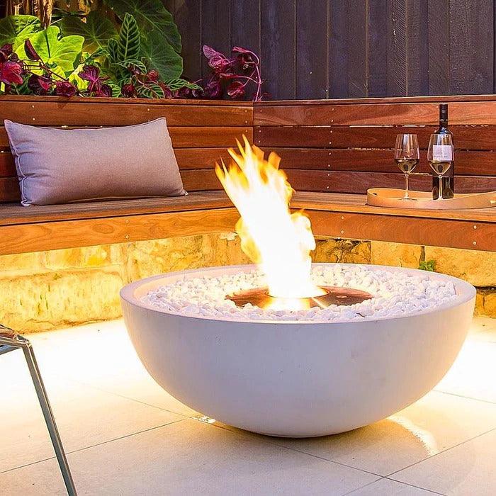 EcoSmart Fire - Mix 850 Bioethanol Freestanding Round Concrete Fire Pit Bowl - Fire Pit Stock