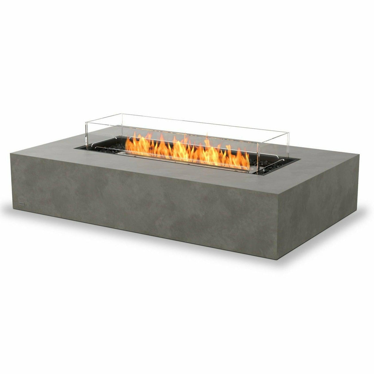 EcoSmart Fire - Wharf 65" Rectangular Concrete Fire Pit Table - Fire Pit Stock