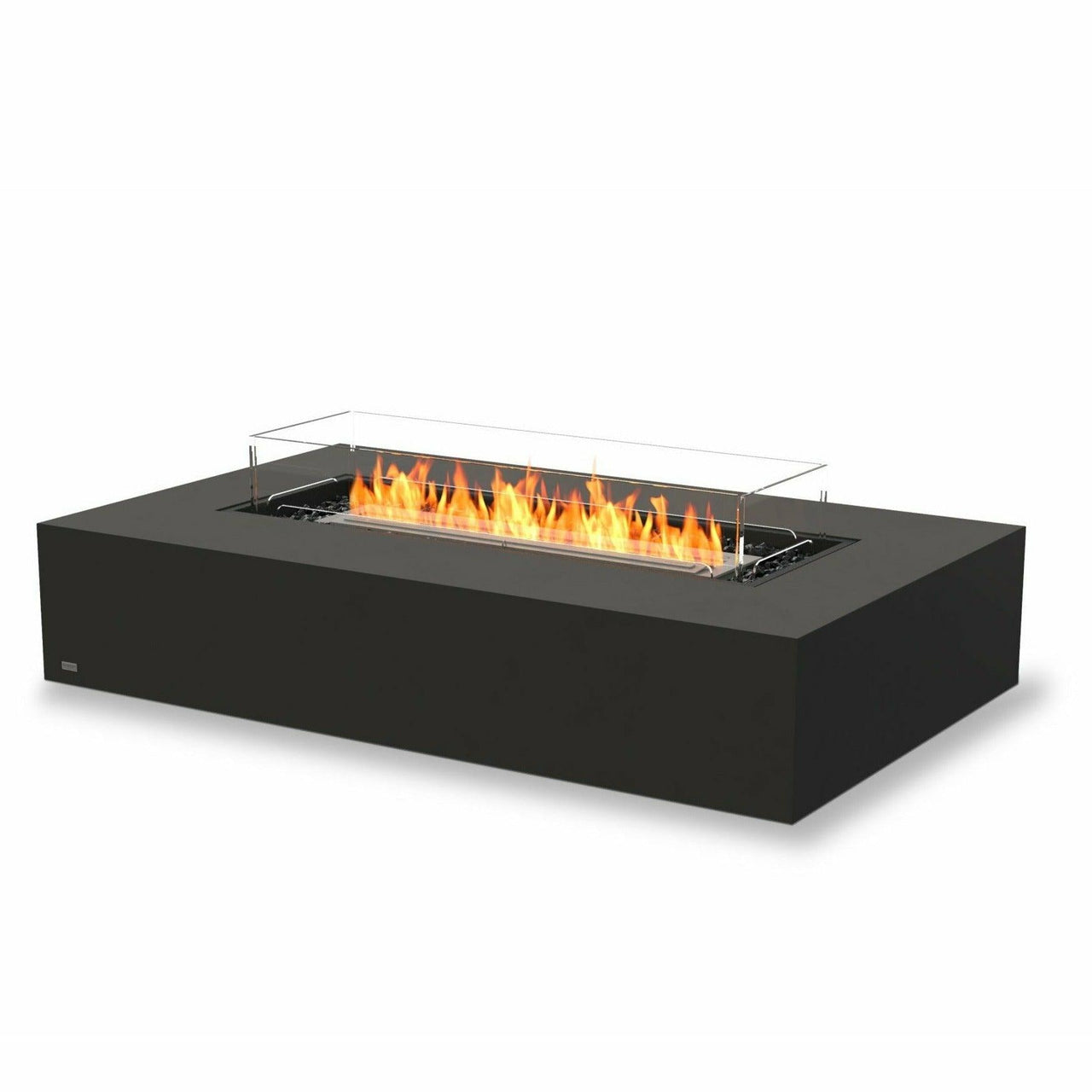 EcoSmart Fire - Wharf 65" Rectangular Concrete Fire Pit Table - Fire Pit Stock