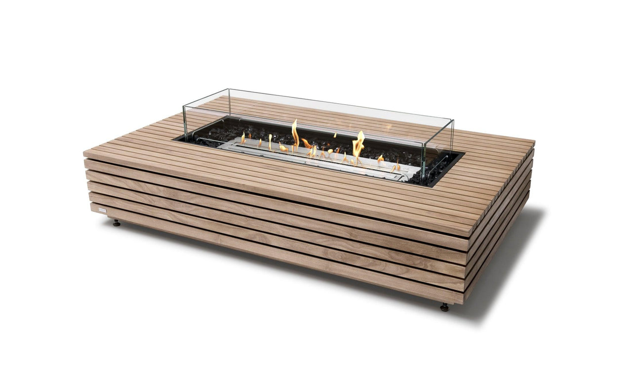 EcoSmart Fire - Wharf 65" Rectangular Concrete Fire Pit Table - Fire Pit Stock