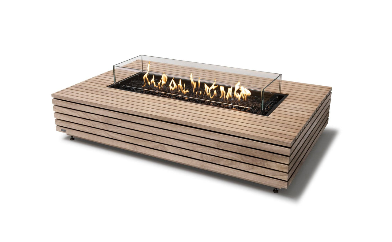 EcoSmart Fire - Wharf 65" Rectangular Concrete Fire Pit Table - Fire Pit Stock