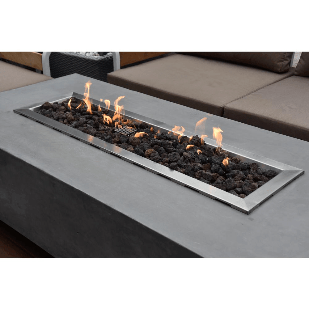 Elementi - Granville Rectangular Concrete Fire Pit Table OFG121 - Fire Pit Stock