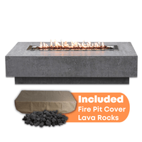 Thumbnail for Elementi - Hampton Rectangle Concrete Fire Pit Table OFG139 - Fire Pit Stock