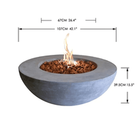 Thumbnail for Elementi - Lunar Round Concrete Fire Pit Table OFG101 - Fire Pit Stock