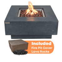 Thumbnail for Elementi - Manhattan Square Concrete Fire Pit Table OFG103 - Fire Pit Stock