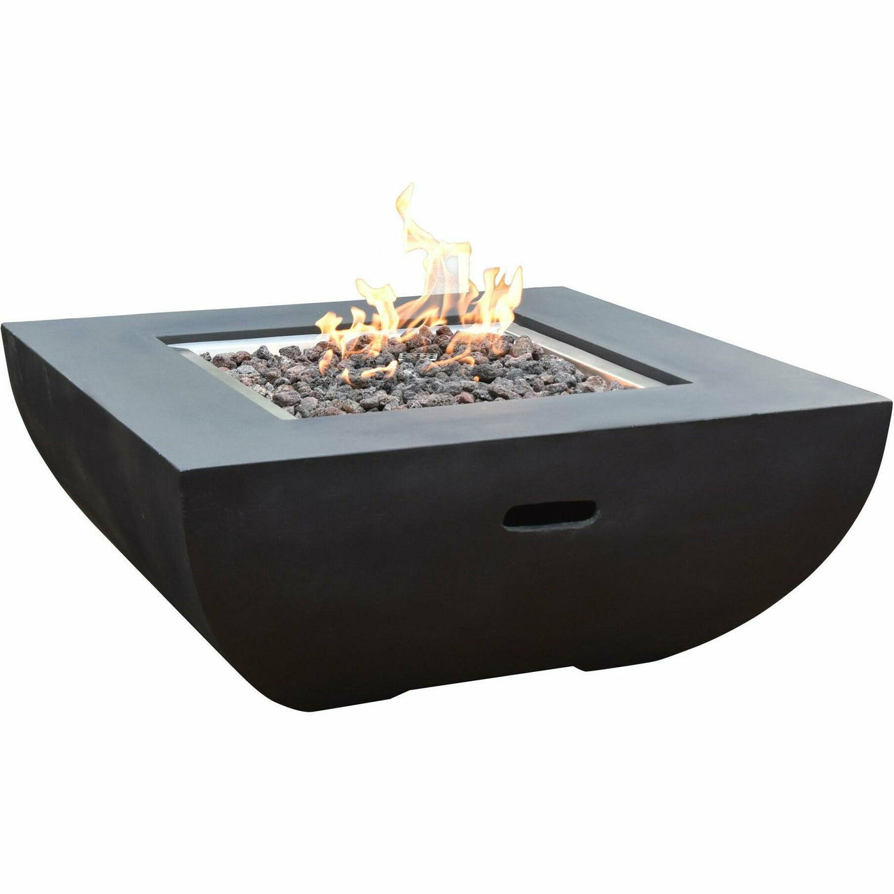 Modeno - Aurora Concrete Square Fire Pit Table OFG114 - Fire Pit Stock