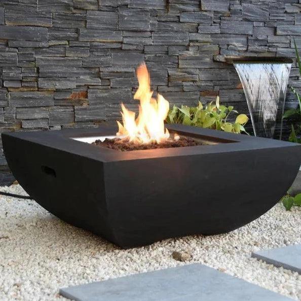 Modeno - Aurora Concrete Square Fire Pit Table OFG114 - Fire Pit Stock