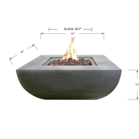 Thumbnail for Modeno - Westport Square Concrete Fire Pit Table OFG135 - Fire Pit Stock