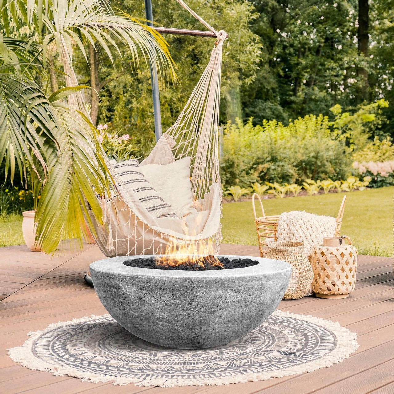 Prism Hardscapes - Moderno Series 5 Round Concrete Fire Bowl - Fire Pit Stock