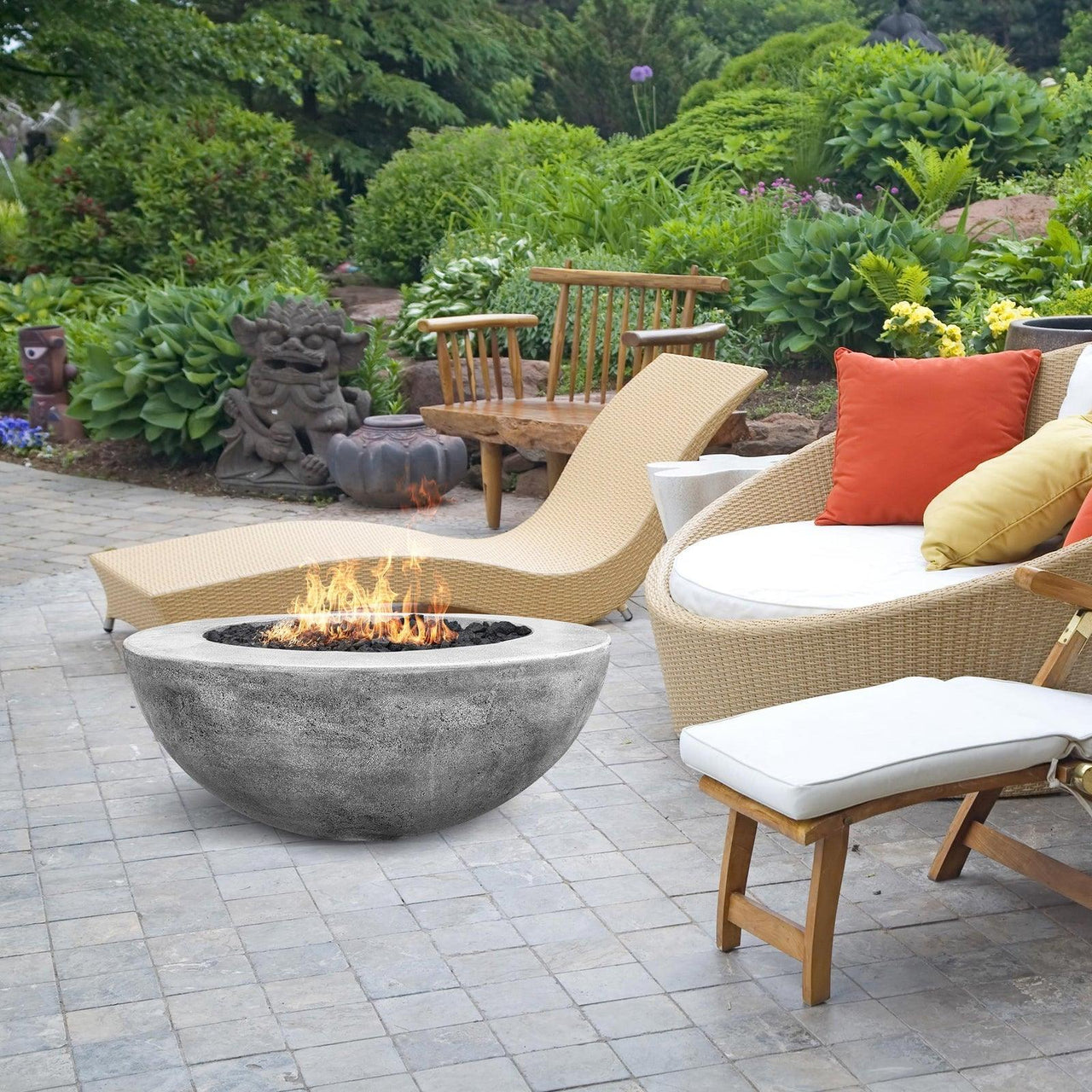 Prism Hardscapes - Moderno Series 5 Round Concrete Fire Bowl - Fire Pit Stock