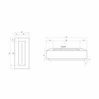 Thumbnail for Prism Hardscapes - Tavola Series 72 Narrow Rectangular Concrete Fire Pit Table - Fire Pit Stock