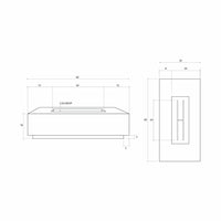 Thumbnail for Prism Hardscapes - Tavola Series 8 Rectangular Concrete Fire Pit Table - Fire Pit Stock