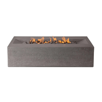 Thumbnail for PyroMania Fire - Millenia Rectangle Concrete Fire Pit Table - Fire Pit Stock