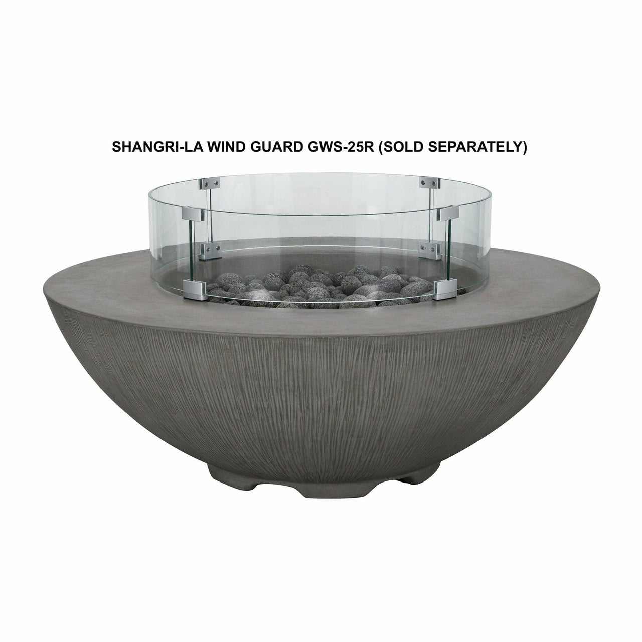 PyroMania Fire - Shangri-La Round Concrete Fire Pit Bowl - Fire Pit Stock